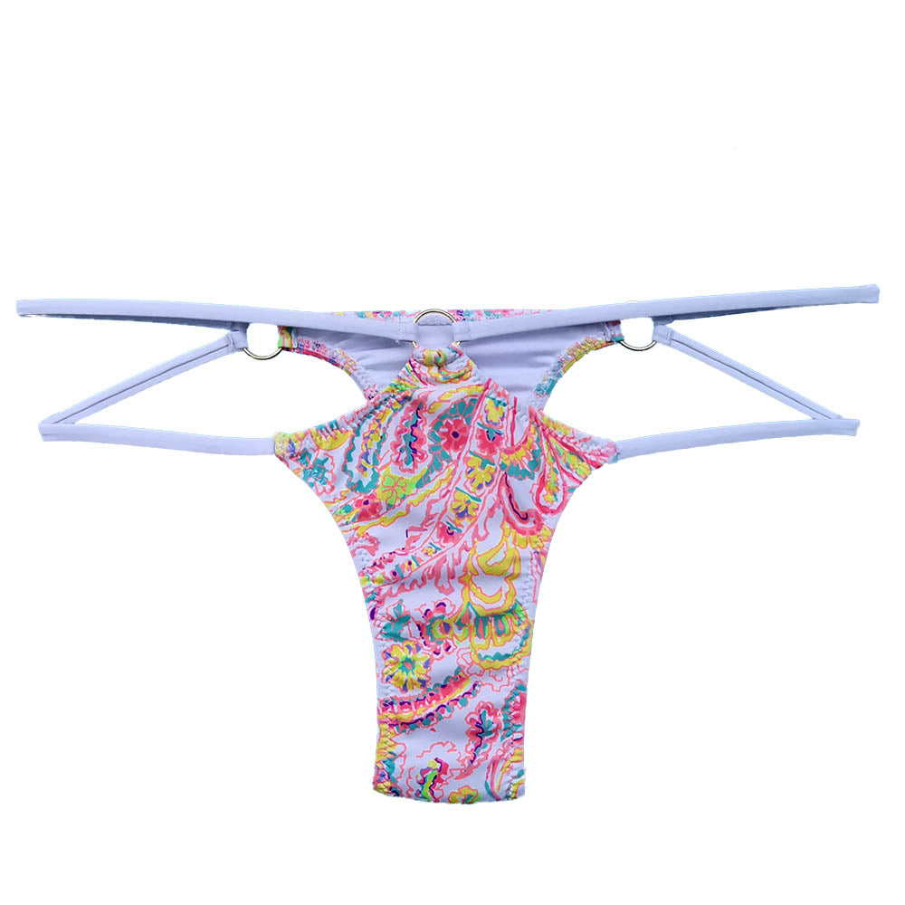 New Style Fashion Super Sexy Cross T-Back Bikini Pants Double Straps Tension Adjustment Bikini Swimming Trunks