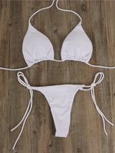 Load image into Gallery viewer, European and American New Bikinis Solid Lace-up Thong Hot Sale Multi-Color Sexy Swimsuit Women Split Bikini

