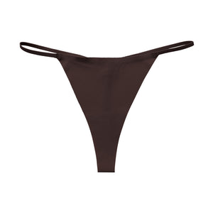 Fashion Pieces Sexy Seamless Cotton Crotch T-Shaped Panties Minimalist Metal Ring One-Piece Thin Belt Low Waist T-String for Women Inner