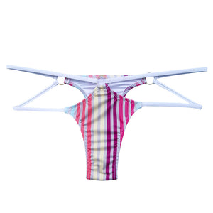 New Style Fashion Super Sexy Cross T-Back Bikini Pants Double Straps Tension Adjustment Bikini Swimming Trunks