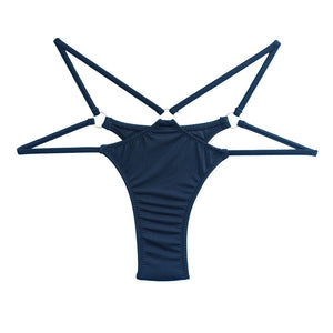 New Style Fashion Super Sexy Cross T-Back Bikini Pants Double Straps Tension Adjustment Bikini Swimming Trunks