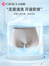 Load image into Gallery viewer, 30-Pack Grace Disposable Underwear Men Boxer Travel Pure Cotton Paper Diaper Travel Triangle Adult Disposable
