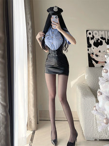 Women's Cosplay Costume Sexy Pure Desire Office Secretary Costume Role-Playing Female Police Uniform Spicy Female Instructor Cos