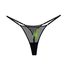 Load image into Gallery viewer, Fashion Cool Sexy Gauze Transparent Scorpion Fluorescent Embroidery Large Size Thin Belt T-Shaped Panties Sexy Stylish Women&#39;s T-Back
