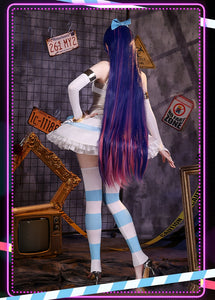 Cos-Mart Anime Panty & Stocking With Garterbelt Panty/Stocking Cosplay Costume Combat Dress Activity Party Role Play Clothing