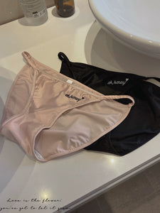 Embroidered High Fork Satin Sexy Youth Briefs