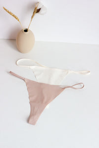 Fashion Pieces Sexy Seamless Cotton Crotch T-Shaped Panties Minimalist Metal Ring One-Piece Thin Belt Low Waist T-String for Women Inner