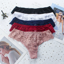 Load image into Gallery viewer, Lace Thong Women Panties Sexy Transparent Underwear Lingere
