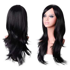 Steamed Bun Home Cosplay Wig 70cm Long Curly Hair Women Air Roll Colorful Anime Universal High Temperature Silk Wig