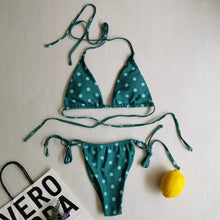 Load image into Gallery viewer, 2022 New Bikinis European and American Triangle Soft Bag Lace-up Women Swimsuit Thong Swimsuit Sexy Bikini
