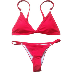 2023 New Sexy Separates Women's Swimsuit Bikini Small Chest T-Back Bikini Three-Point Swimsuit