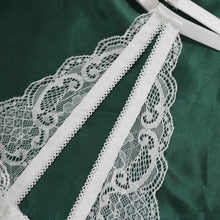 Load image into Gallery viewer, European and American Cross-border Explosions Lace Perspective Wrap Chest Hanging Neck Bracing Gathering Steel Ring Pajamas Women's Sexy in stock Dress
