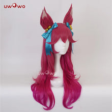 Load image into Gallery viewer, IN STOCK UWOWO League of Legends LOL Spirit Blossom Ahri Foxx Cosplay Wig With Ears Long Hair
