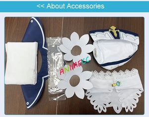 ANIMECC in Stock Genshin Impact Barbara Cosplay Costume Wig Anime Game Princess Dresses Lolita Maid Halloween Clothes for Women