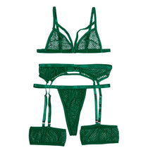 Load image into Gallery viewer, Pajamas Steel Lingerie Ring Lace Underwear Sleepwear Fashion Sexy Garter Erotic Porno Lingerie белье женское
