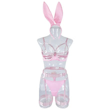 Load image into Gallery viewer, Bunny Girl Sexy Lingerie Set For Women Hollow Out See-Through Straps Patchwork Sexy Bunny Headband Lingerie Bra Set
