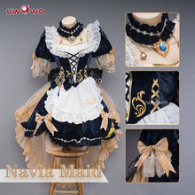 Load image into Gallery viewer, LAST BATCH UWOWO Exclusive Navia Cosplay Genshin Impact Fanart Navia Maid Cosplay Costume with Bow Maid Dress Halloween Costumes
