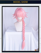 Load image into Gallery viewer, UWOWO Astolfoo Cosplay Wig 60cm Long Pink Braid Hair
