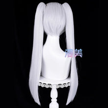 Load image into Gallery viewer, Anime Frieren Cosplay Wig 68cm Silver White Two Ponytails Heat Resistant Synthetic Hair + Wig Cap
