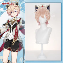 Load image into Gallery viewer, UWOWO Dahlia Wig Game Genshin impact Dahlia Cosplay Wig Short Pink Hair Halloween Wig
