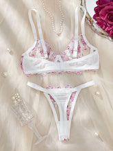 Load image into Gallery viewer, Ellolace Lingeries Sexy Hot Lace Women&#39;s Ethical Underwear See Through Intimate Complete 2 Pieces Set Beautiful Matching Bra Set
