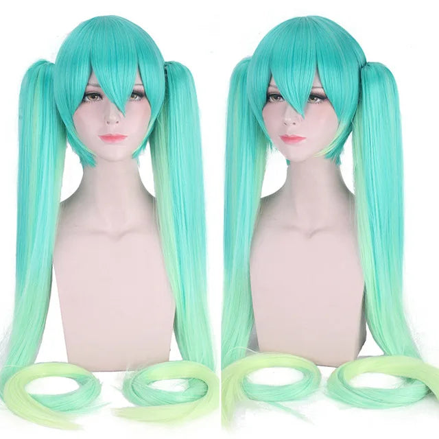 28 Colors Miku Cosplay Wig Long Heat Resistant Synthetic Hair Clip Ponytails Wigs