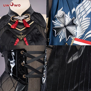 In Stock UWOWO Azur Lane Agir 18+ Cosplay Costume with Cloak Black Dress Female Game Cosplay New Outfit Halloween Costumes