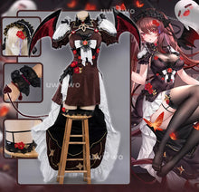 Load image into Gallery viewer, LAST BATCH UWOWO Genshin Impact Fanart Hutao Succubus Hutao Cosplay Costume Hu Tao Costume with Wings Tail Dress Cosplay Outfit
