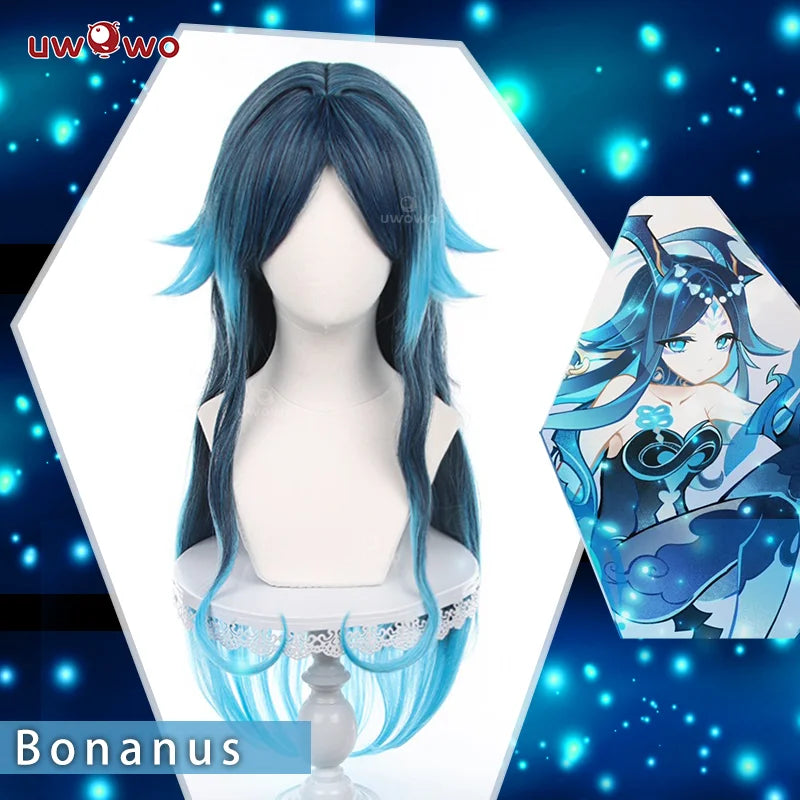 IN STOCK UWOWO Genshin Impact: Bonanus Hydro Yakshas Cosplay Wig Liyue Female Cosplay Bonanus wig