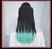 Load image into Gallery viewer, UWOWO Muichiro Cosplay Wig Tokitou Muichiroo Cosplay Hair Wigs 48cm Black-Gradient Long Wig Halloween
