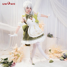 Load image into Gallery viewer, IN STOCK UWOWO Nahida Cosplay Genshin Impact Cosplay Fanart Nahida Cute Maid Cosplay Maid Dress Ice-green Halloween Outfit
