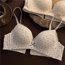 Load image into Gallery viewer, Sexy Lace Floral Bra Set Comfortable Non-steel Ring Beauty Back Small Breasts Gathered Up Support Anti-sagging Teenage Bra Set
