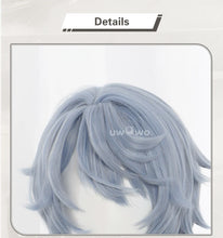 Load image into Gallery viewer, UWOWO Sunday Wig Game Honkai: Star Rail Sunday Cosplay Wig Long hair Grey blue 48cm Wig
