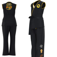 Load image into Gallery viewer, Kids Game Cosplay CostumeCobra Kai Cosplay Karate Cos Kid Aldult Black White Kimono Uniform Carnival Party Suit with Headband
