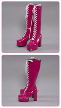 Load image into Gallery viewer, UWOWO Cosplay Shoes Universal Shoes Boots Black Blue White Rose High Tube Boots
