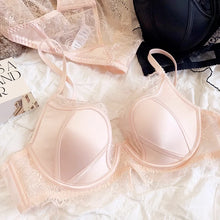 Load image into Gallery viewer, Sweet Little Fresh Deep-V Thin Cup Underwear Lace Women Sexy Bra Set With Large Size BC Size Push Up Lingerie With Underpants
