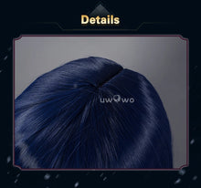 Load image into Gallery viewer, UWOWO League of Legends/LOL: Caitlyn Sheriff of Piltover Cosplay Wig High Quality Dark Blue Hair
