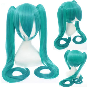 Cosplay Wig Long Heat Resistant Synthetic Hair Clip Ponytails Wigs
