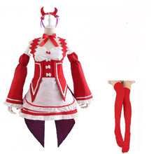 Load image into Gallery viewer, Anime Ram Rem Lolita Maid Cosplay Costumes Vestido Re:zero Kara Hajimeru Isekai Seikatsu Halloween Costumes for Women Loli Dress

