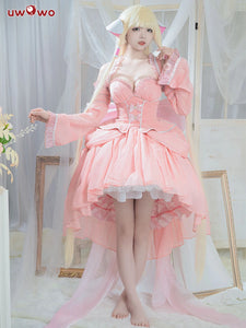 In Stock UWOWO Anime/Manga Chobits Chi Cosplay Costume Lolita Pink Dress with Bowknot Clamp Halloween Christmas Costumes Outfit