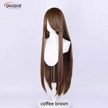 Load image into Gallery viewer, 73 Colors 100cm Long Straight Cosplay Wig Anime Compatible Universal Omopinenet Heat Resistant Synthetic Hair Wigs + Wig Cap
