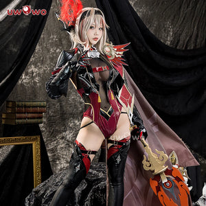 In Stock UWOWO Exclusive Succubus Eula Cosplay Genshin Impact Cosplay Succubus Ver. Halloween Costumes Size S-3XL Game Outfit