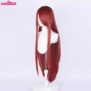 High Quality Anime 100Cm Long Staight Cosplay Wig Black White Red Pink Brown Gold Blue Blonde Purple Heat Resistant Hair Wigs