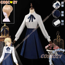 Load image into Gallery viewer, Fate Stay Night Saber Cosplay Costumes Wig Japanese Anime Sailor Uniforms Women Cosplay Dress Halloween Party Clothing Set
