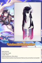 Load image into Gallery viewer, UWOWO Hysile Wig Game Honkai Star Rail Hysile Cosplay Wig Helektra Cosplay Wig Long Hair Black Purple Wig  Halloween Wig
