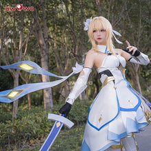 Load image into Gallery viewer, LAST BATCH UWOWO Traveler Lumine Cosplay Costume Game Genshin Impact Female Lumine Dress Full Set Oufits with Shinning Lights
