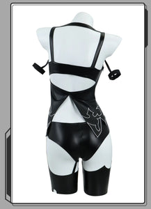 Game NieR:Automata A2 Cosplay Costume Wig Sexy Black Battle Suit For Women Girl Handsome Halloween Party A2 Role Play Outfit