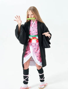 Halloween costume new anime demon killer cosplay Tanjiro Nezuko cosplay children Shinobu costume Japanese anime Halloween costum