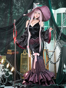 PRE-SALE UWOWO Megurinee Luka xRascal Collabb Witchh Gothic Halloween Cosplay Costume