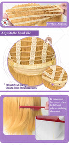 High Quality Columbina Cosplay Wig Fatui Damselette Colombina Cosplay Anime Wigs Heat Resistant Synthetic Hair + Wig Cap